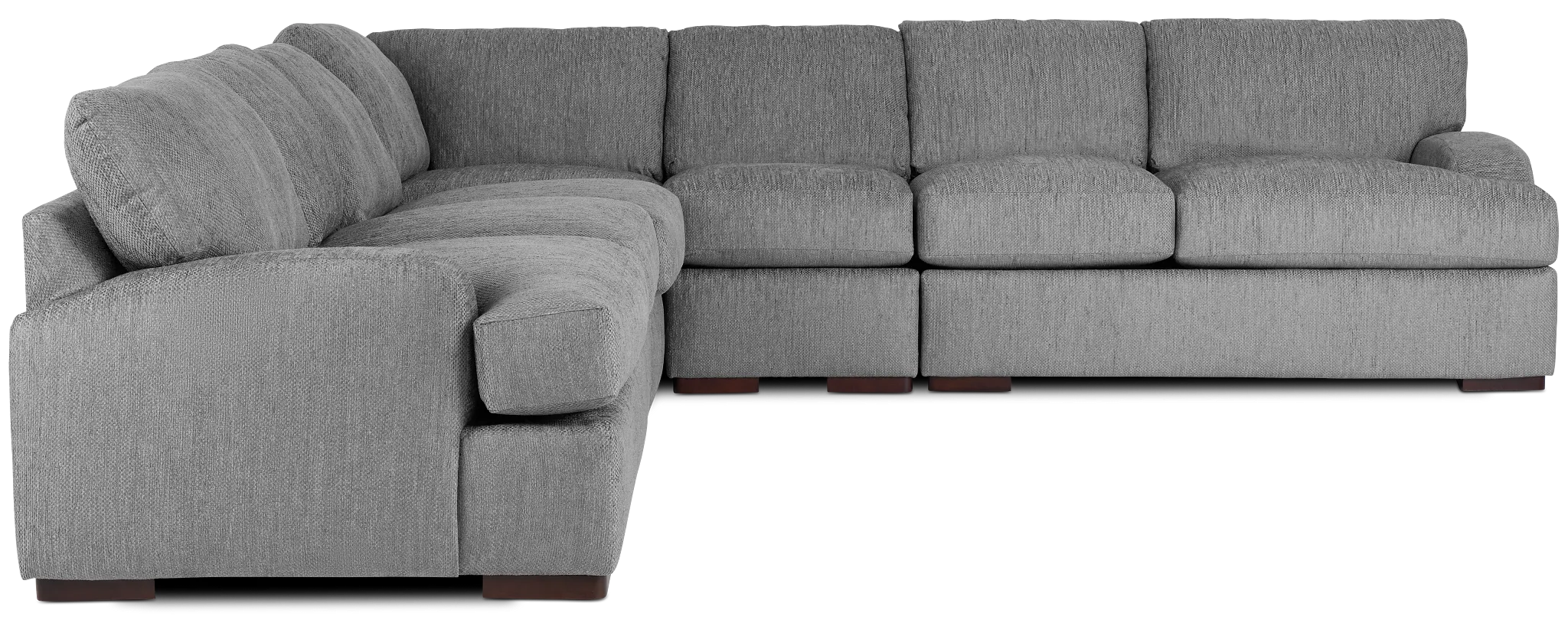 Alpha Light Gray Fabric Large Two-arm Sectional