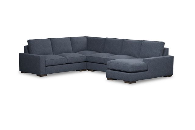 Edgewater Maguire Blue Medium Right Chaise Sectional