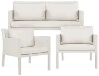 Lisbon2 White Outdoor Living Room Set