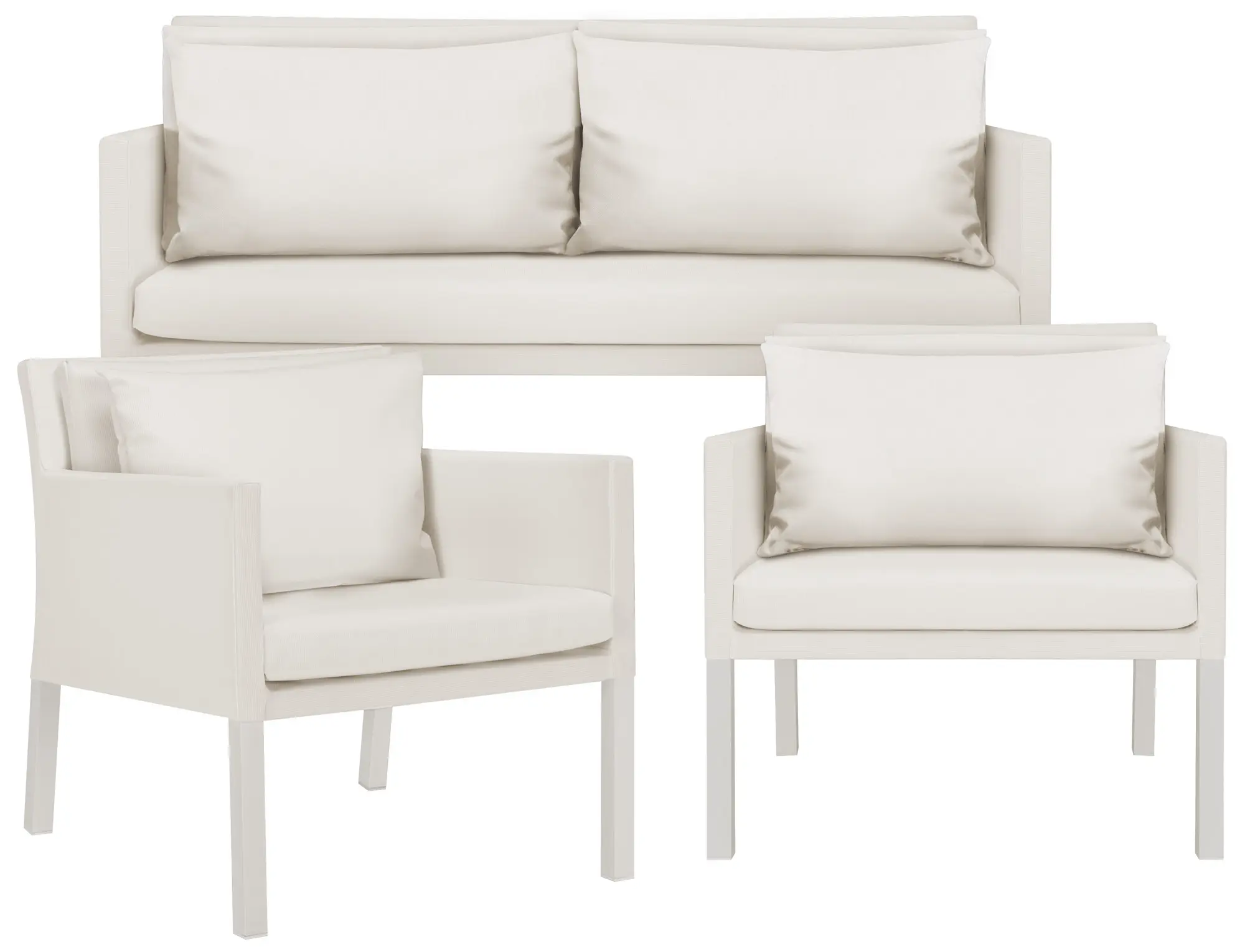 Lisbon2 White Outdoor Living Room Set Lisbon2 White Outdoor Living Room Set