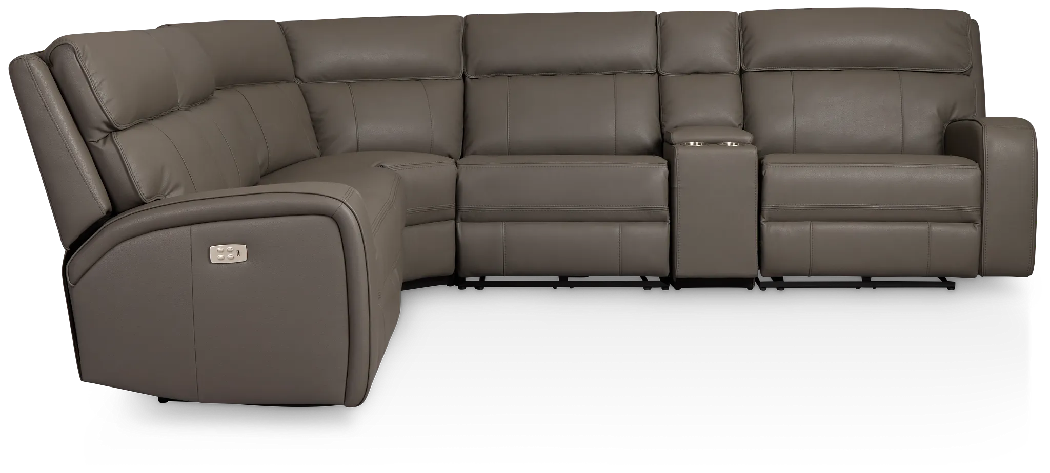Rhett Gray Micro Small Two-arm Power Reclining Sectional