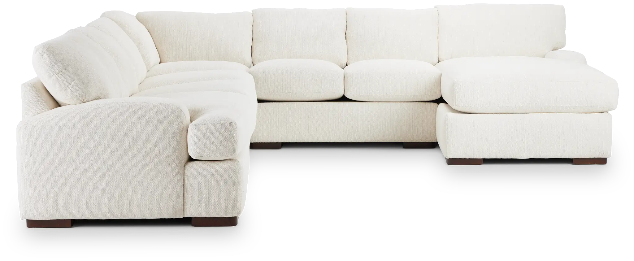 Alpha White Fabric Large Right Chaise Sectional Alpha White Fabric Large Right Chaise Sectional