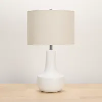 Farren White Ceramic Table Lamp