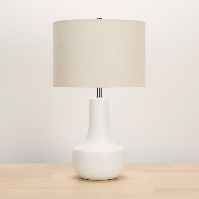 Farren White Ceramic Table Lamp