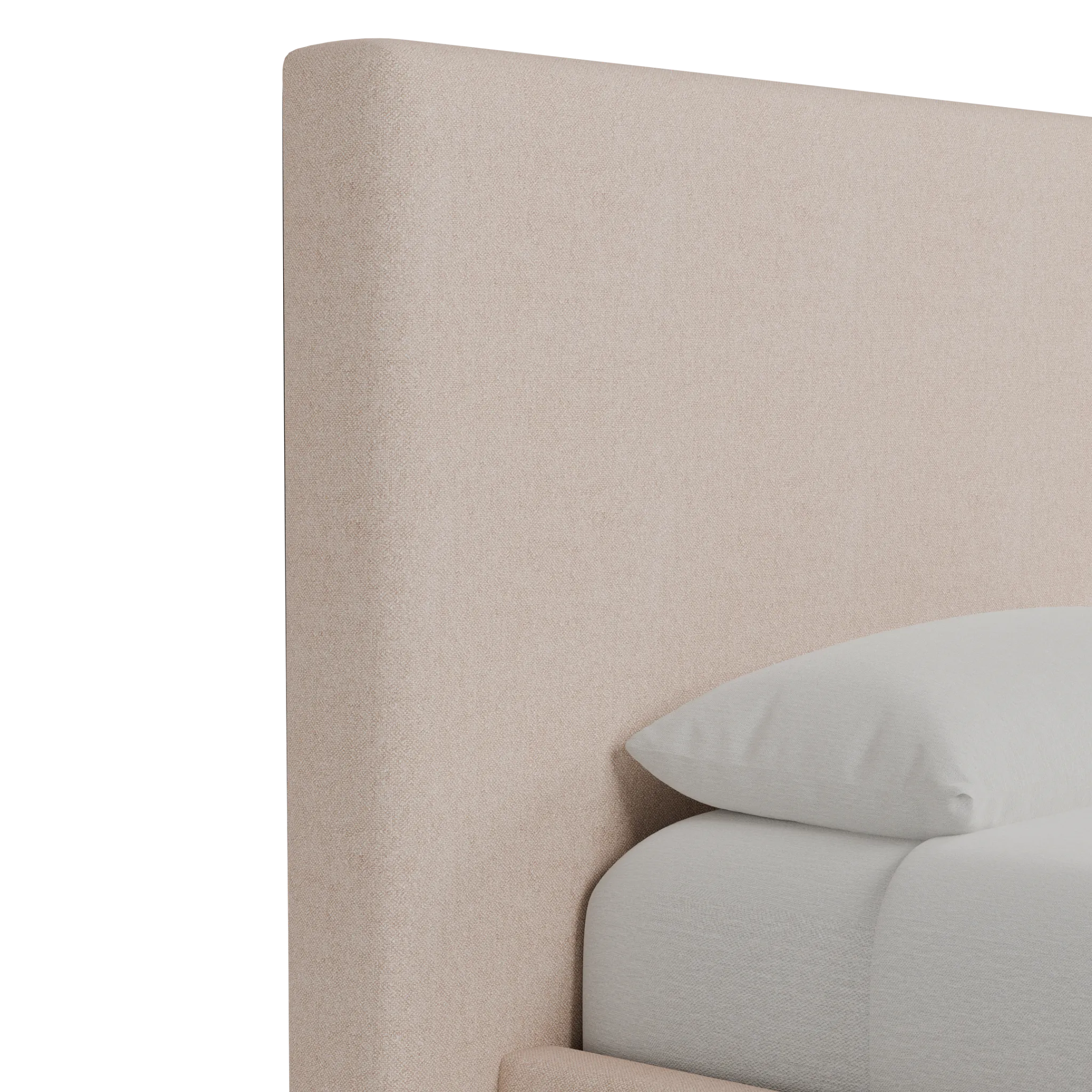 Grayton Elite Light Taupe 54" Upholstered Platform Bed