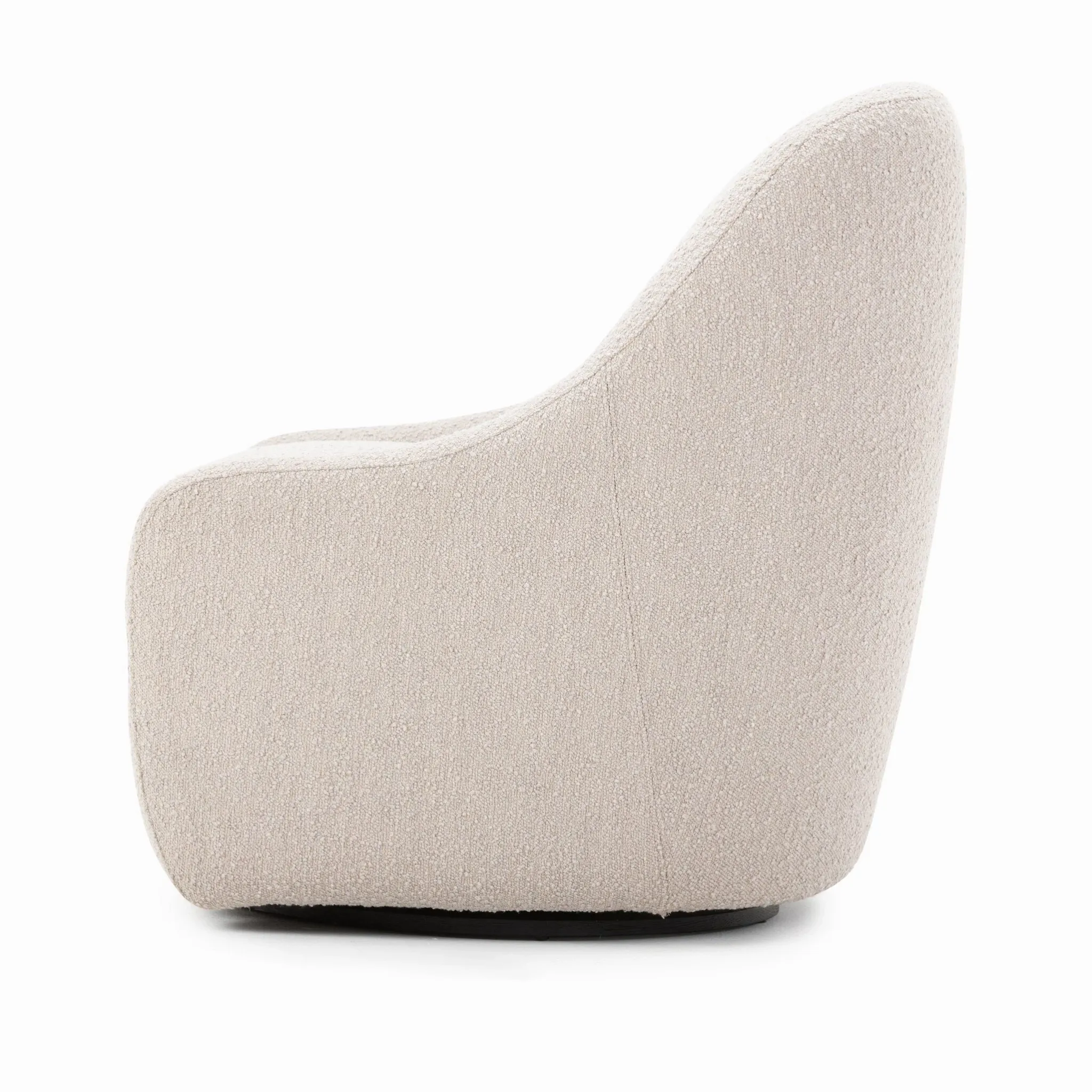 Lenin Light Beige Fabric Swivel Accent Chair