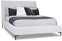 Emit Light Gray Uph Panel Bed