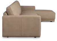 Kellan Taupe Leather Small Right Chaise Sectional