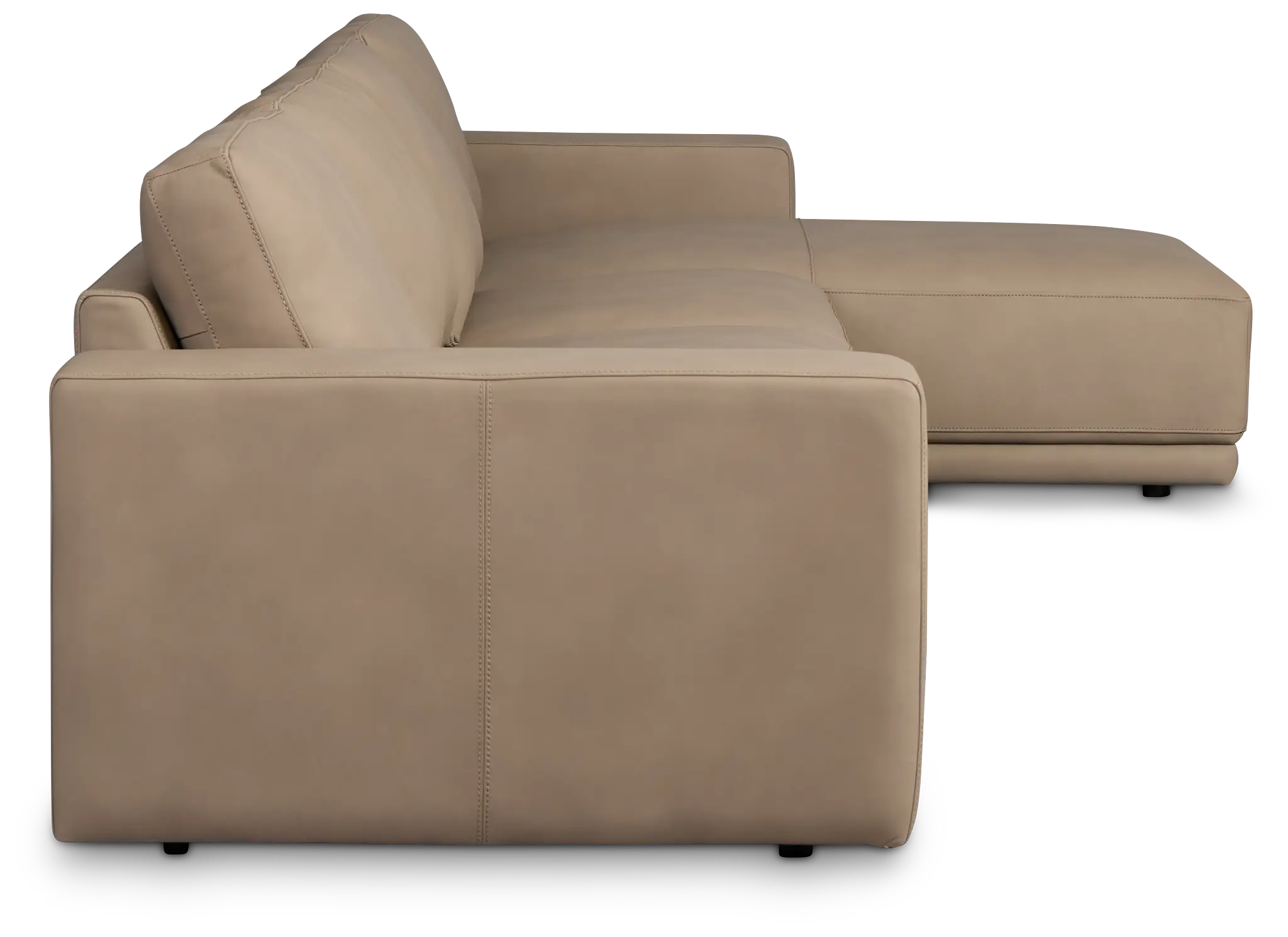 Kellan Taupe Leather Small Right Chaise Sectional Kellan Taupe Leather Small Right Chaise Sectional