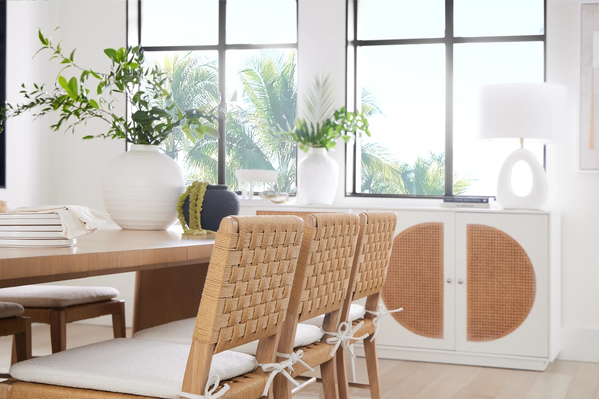 Malibu Light Tone Woven Upholstered Side Chair