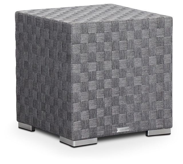 Barbados Light Gray Woven End Table