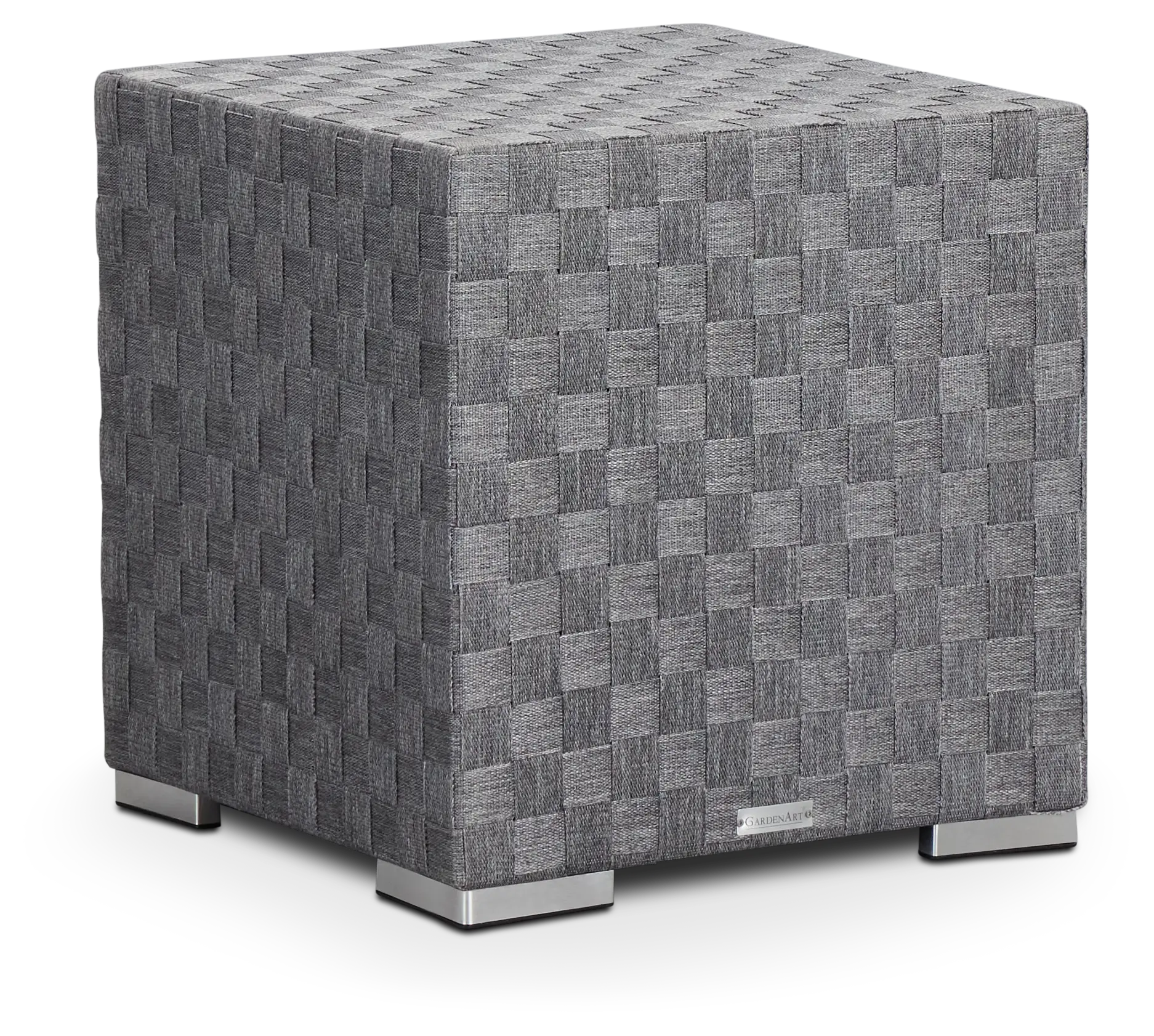 Barbados Light Gray Woven End Table Barbados Light Gray Woven End Table