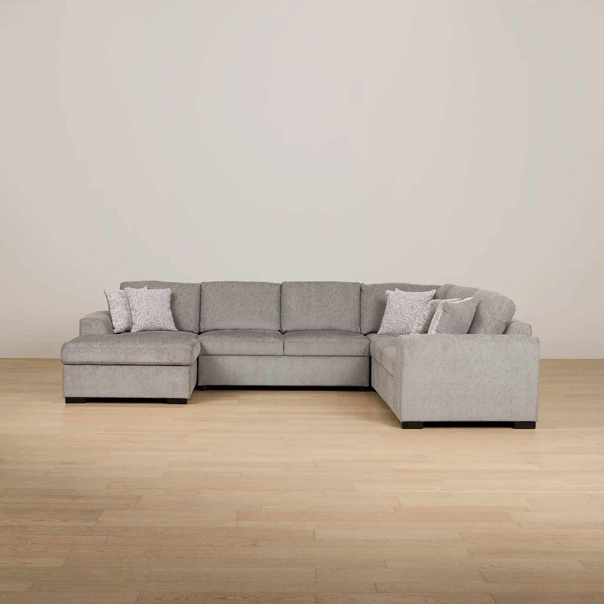 Blakely Gray Fabric Large Left Chaise Storage Sleeper Sectional Blakely Gray Fabric Large Left Chaise Storage Sleeper Sectional