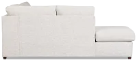 Miller Light Gray Fabric Left Bumper Sectional