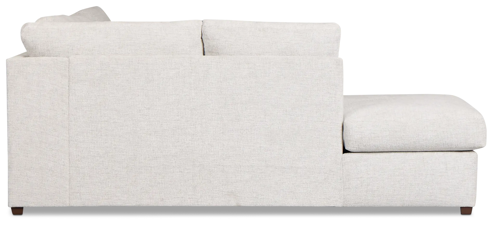 Miller Light Gray Fabric Left Bumper Sectional Miller Light Gray Fabric Left Bumper Sectional