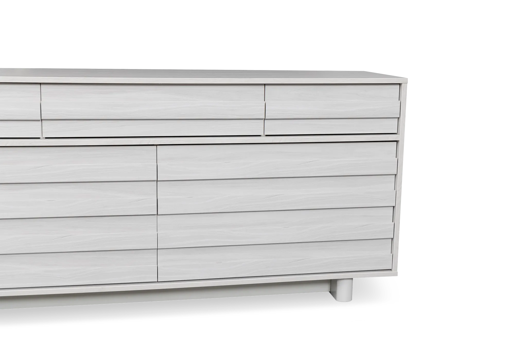 Everett White Dresser & Mirror