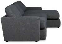 Noah Dark Gray Fabric Small Right Chaise Sectional