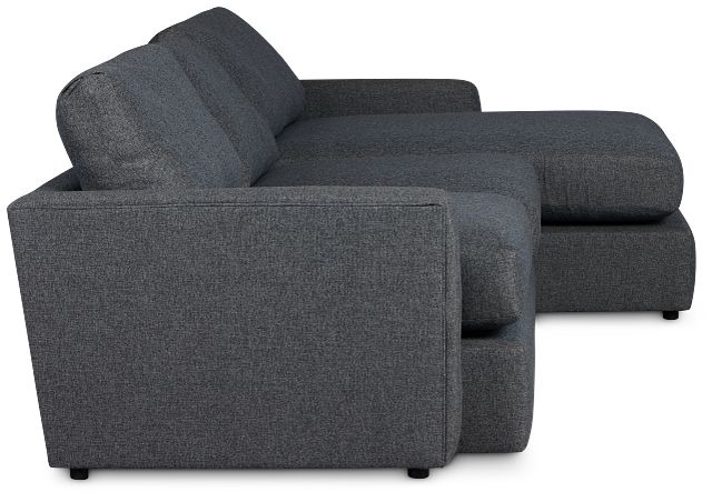 Noah Dark Gray Fabric Small Right Chaise Sectional