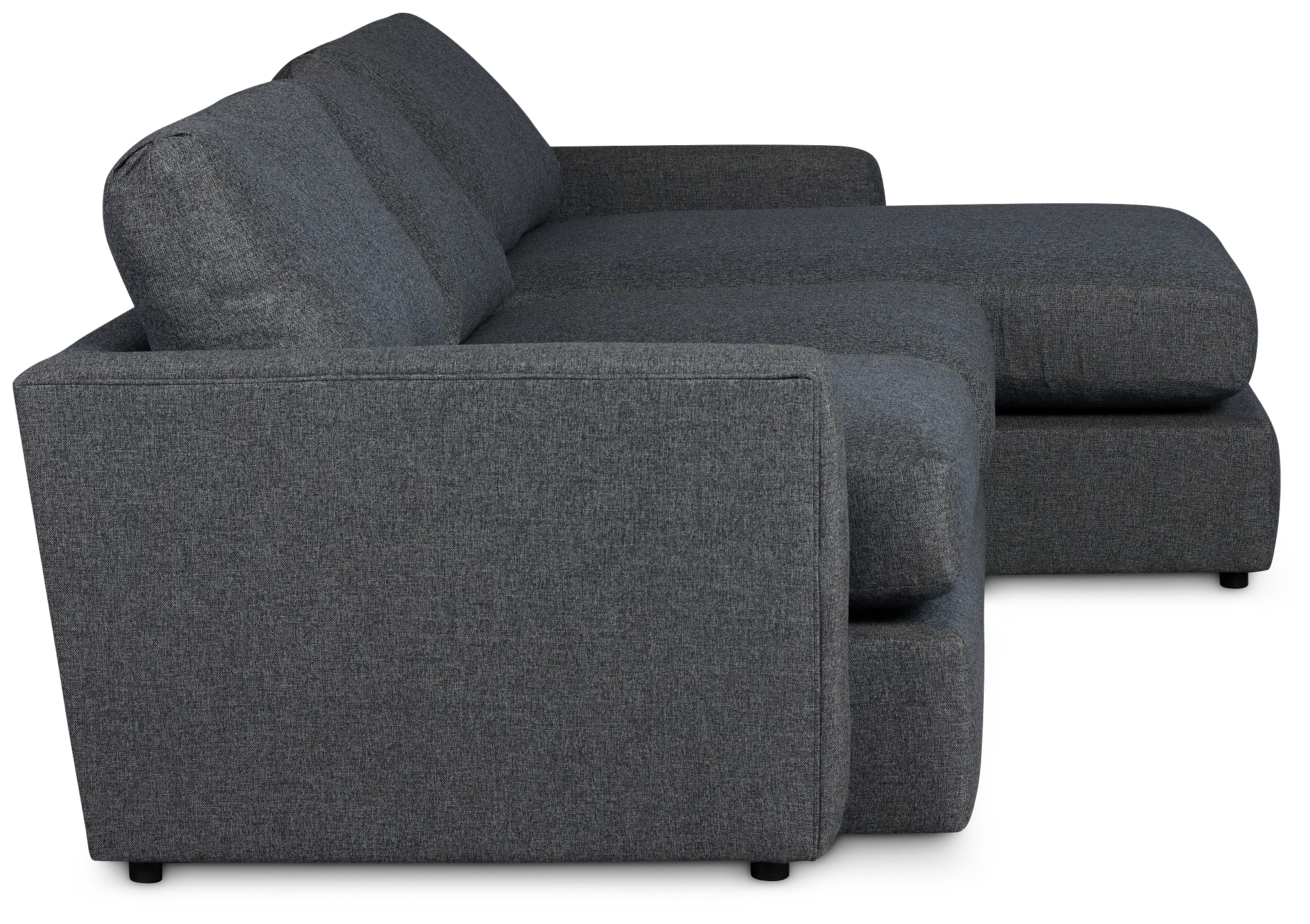 Noah Dark Gray Fabric Small Right Chaise Sectional