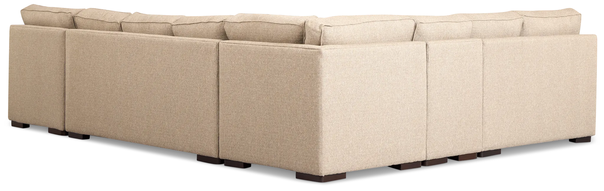 Sinclair Brown Fabric Righ Chaise Cooling Memory Foam Sleeper Sectional