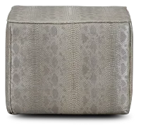 Amazon Ivory Vinyl Accent Pouf