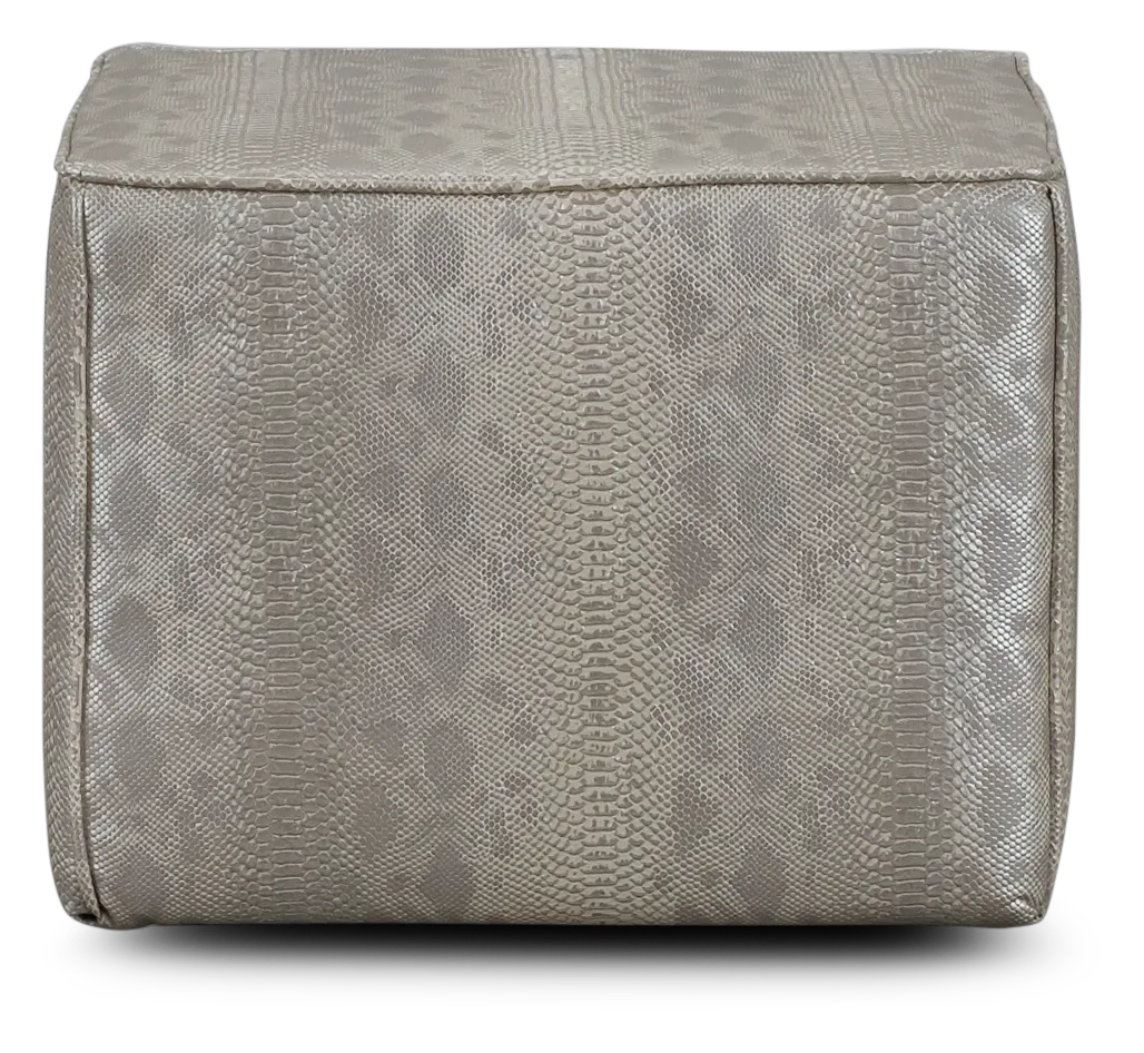 Amazon Ivory Vinyl Accent Pouf