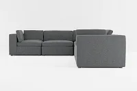 Destin Delray Dark Gray Fabric 6-piece Modular Sectional