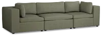 Destin Sutton Green Fabric 3 Piece Modular Sofa
