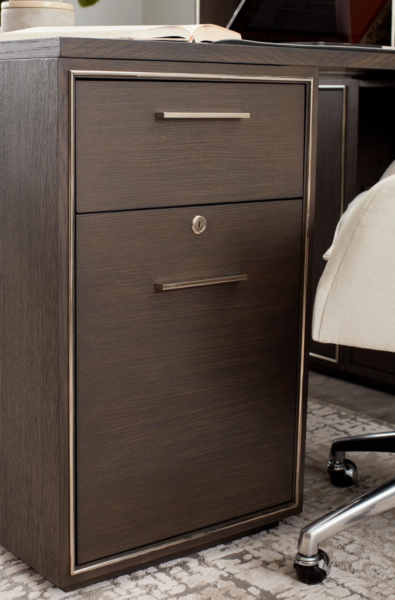 Highline Dark Tone Peninsula Desk