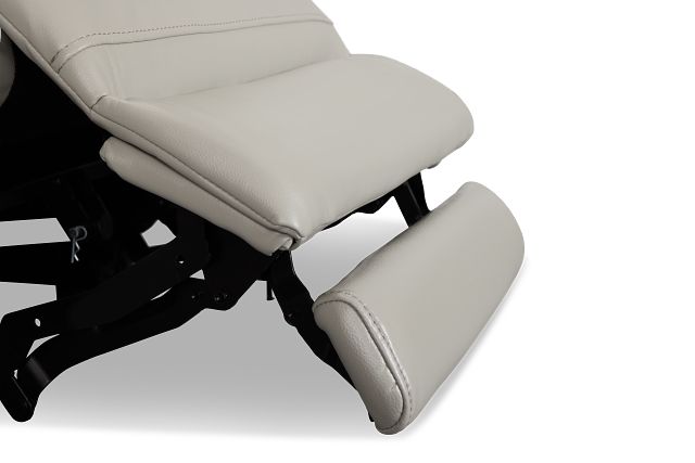 Ava Light Gray Micro Power Recliner
