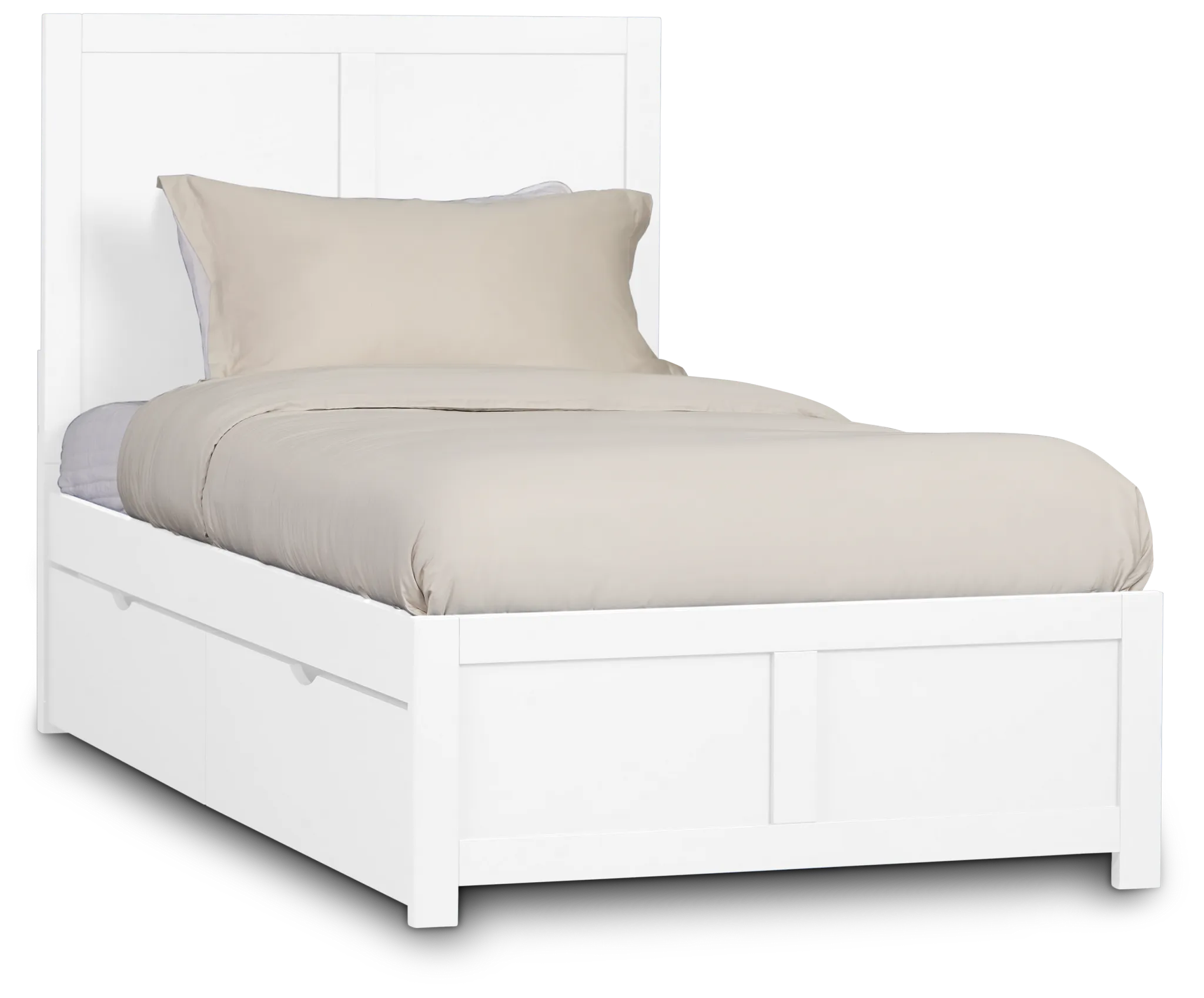 Charleston White Panel Bed With 4 Storage Drawers