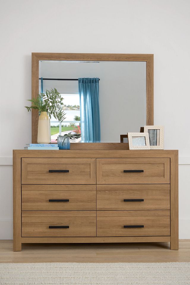 Delray Light Tone Dresser & Mirror