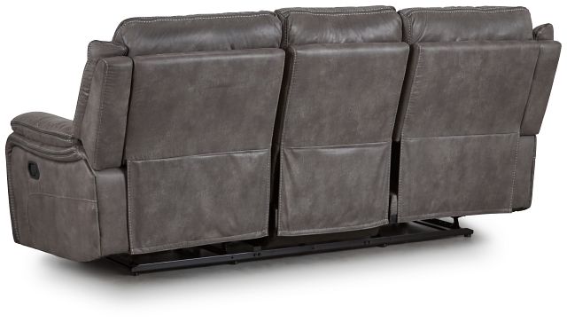 Dober Dark Gray Micro Reclining Sofa (3)