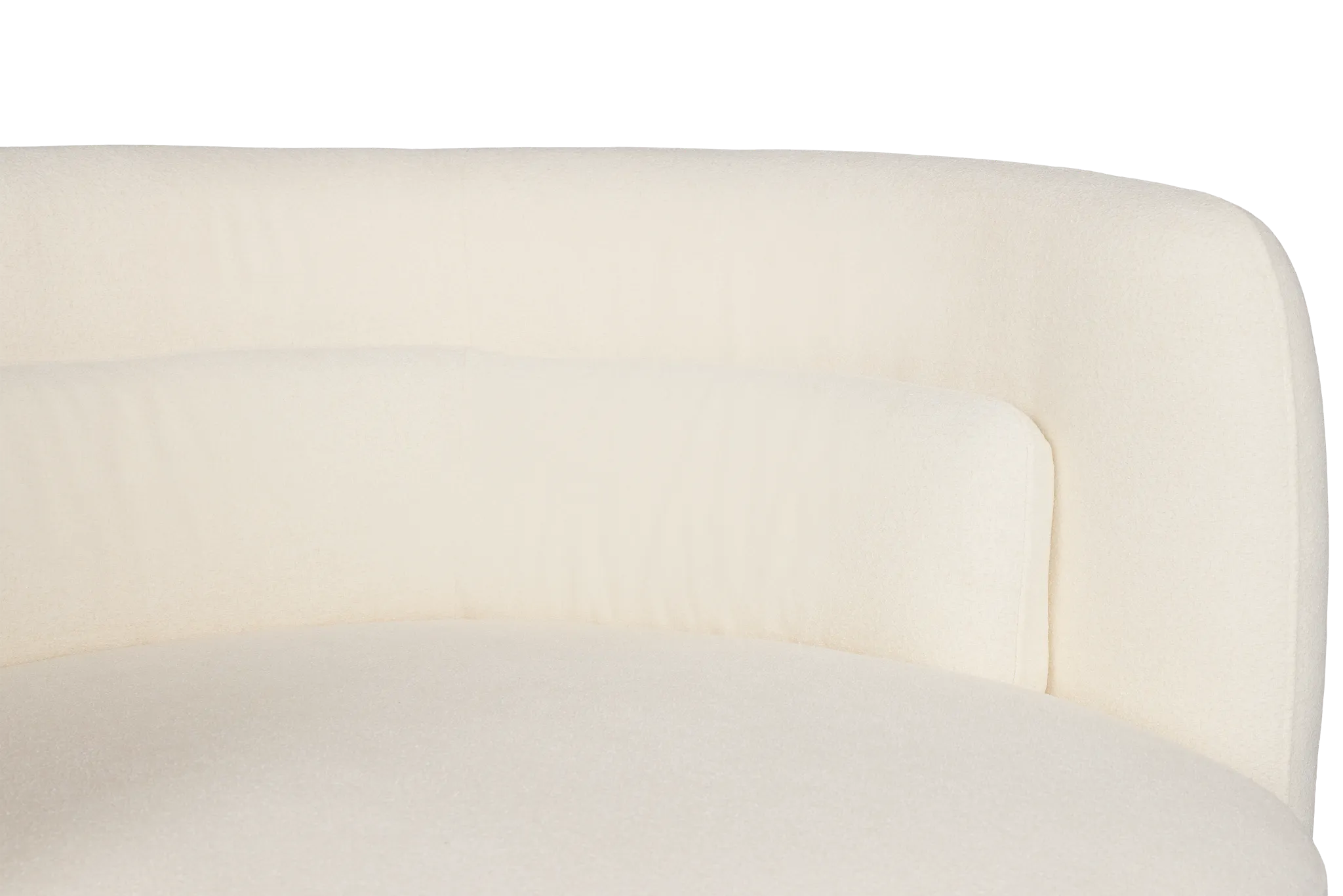 Presley White Fabric Swivel Chair