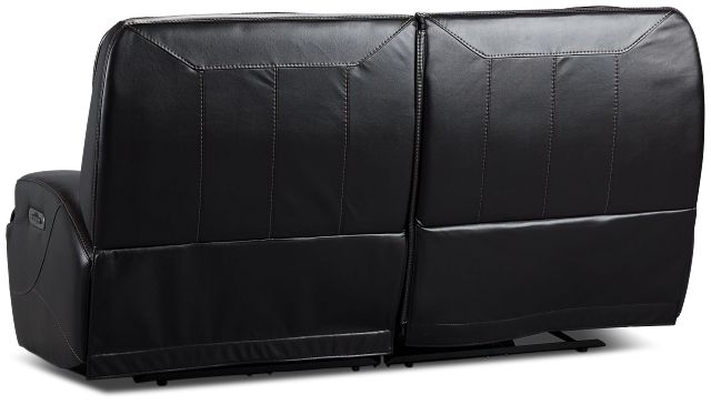 Casey Black Lthr/vinyl Power Reclining Sofa
