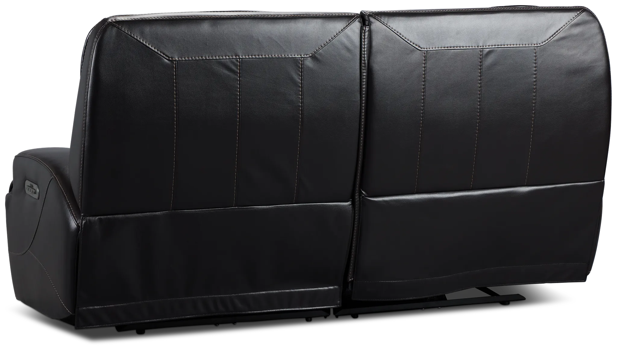 Casey Black Lthr/vinyl Power Reclining Sofa