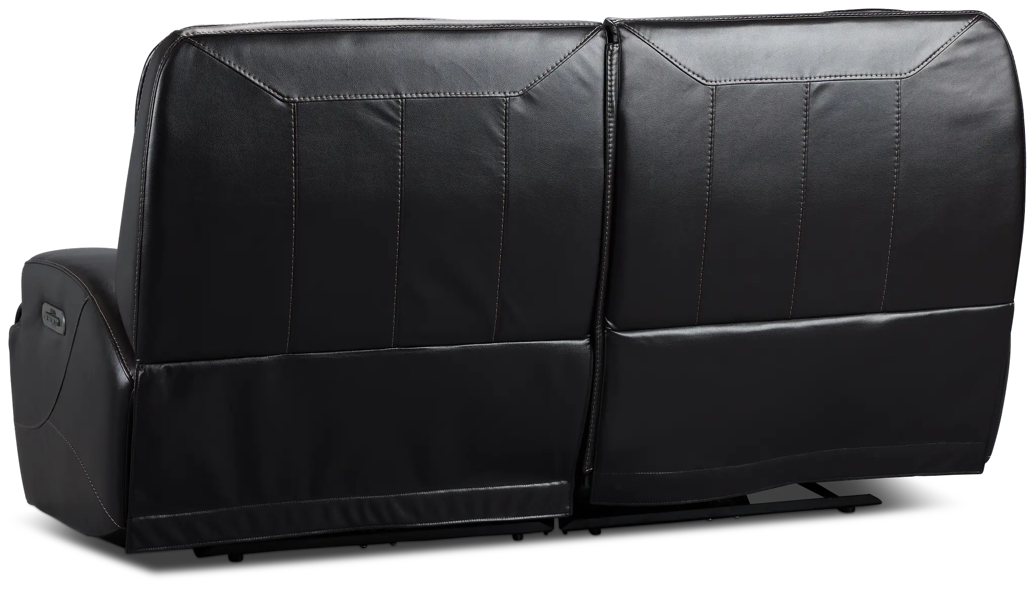 Casey Black Lthr/vinyl Power Reclining Sofa Casey Black Lthr/vinyl Power Reclining Sofa