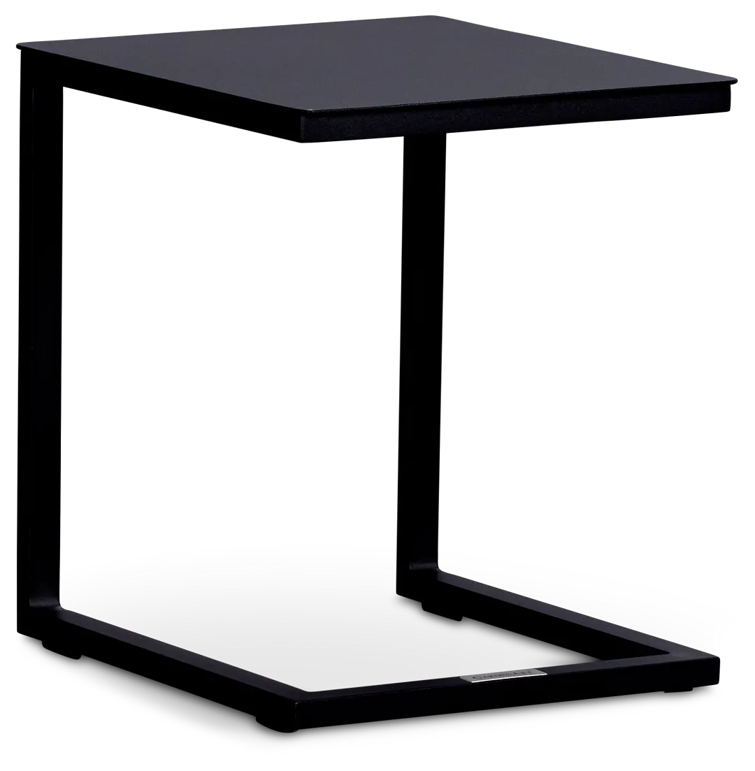 Malaga Black Aluminum C-table