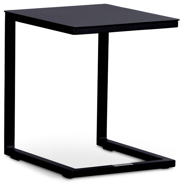 Malaga Black Aluminum C-table, Outdoor - Accent Tables