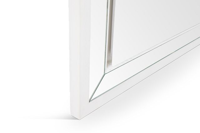 Bal Harbour White Floor Mirror