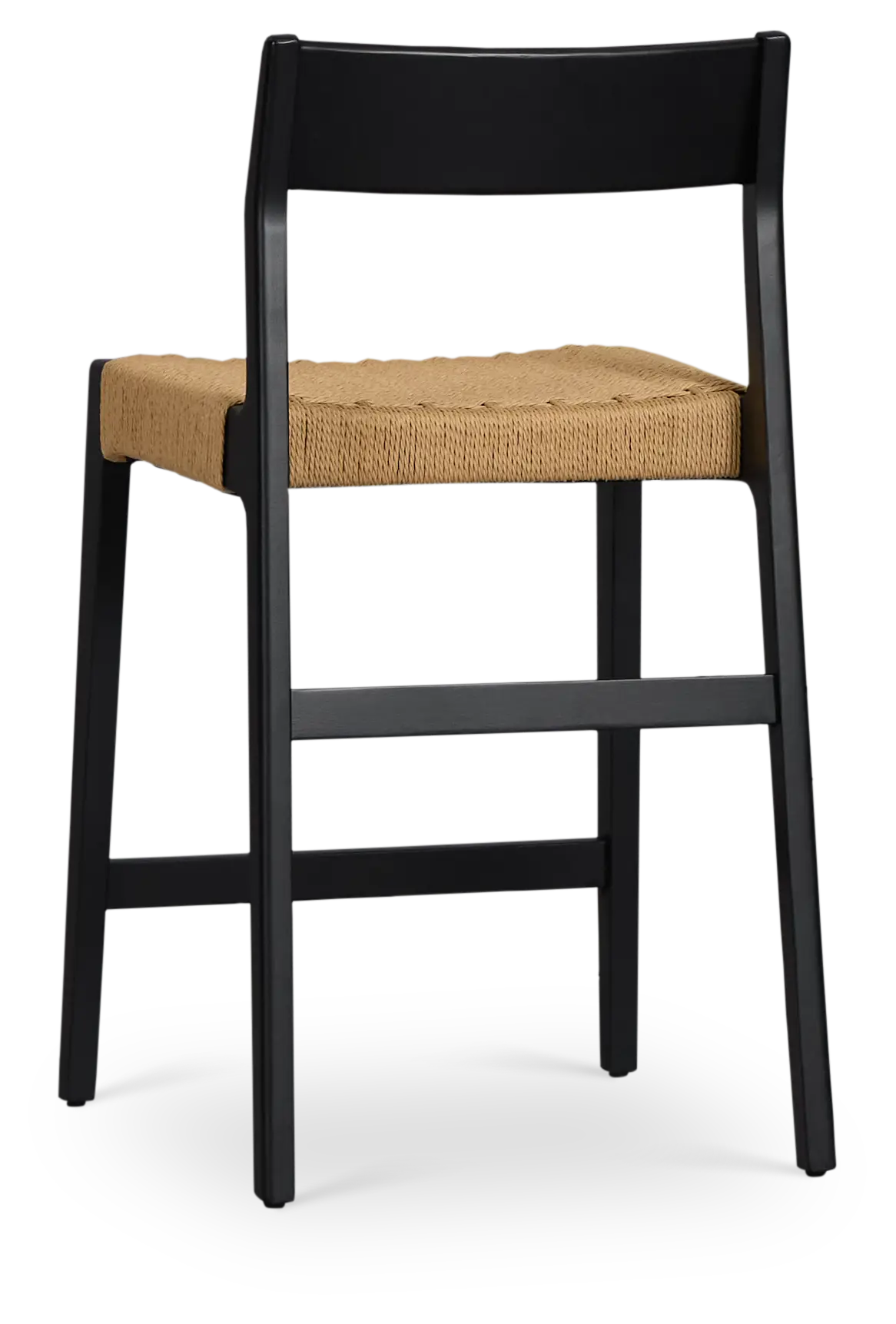 Santorini Black 24" Woven Barstool Santorini Black 24" Woven Barstool