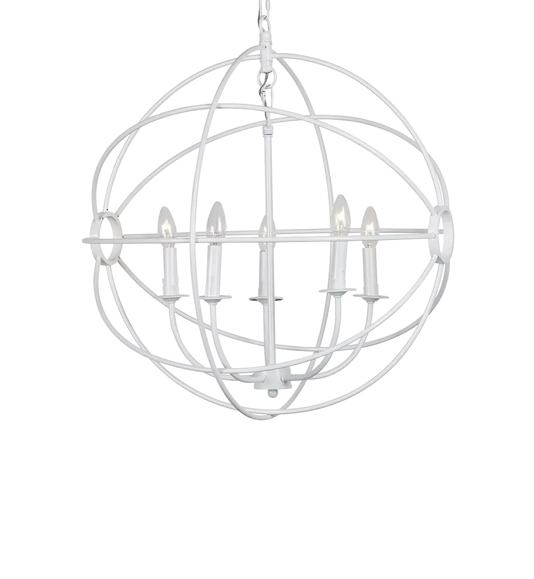 Arnav White Metal Chandelier Arnav White Metal Chandelier