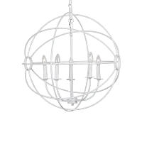 Arnav White Metal Chandelier