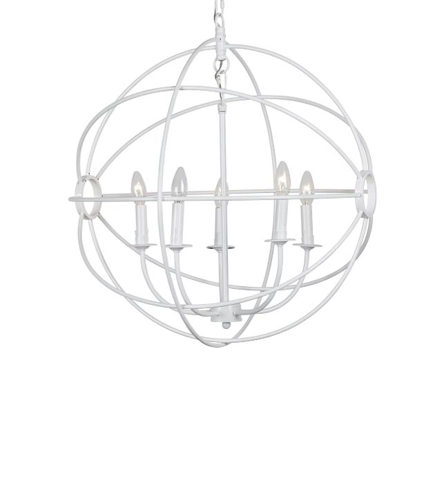 Arnav White Metal Chandelier