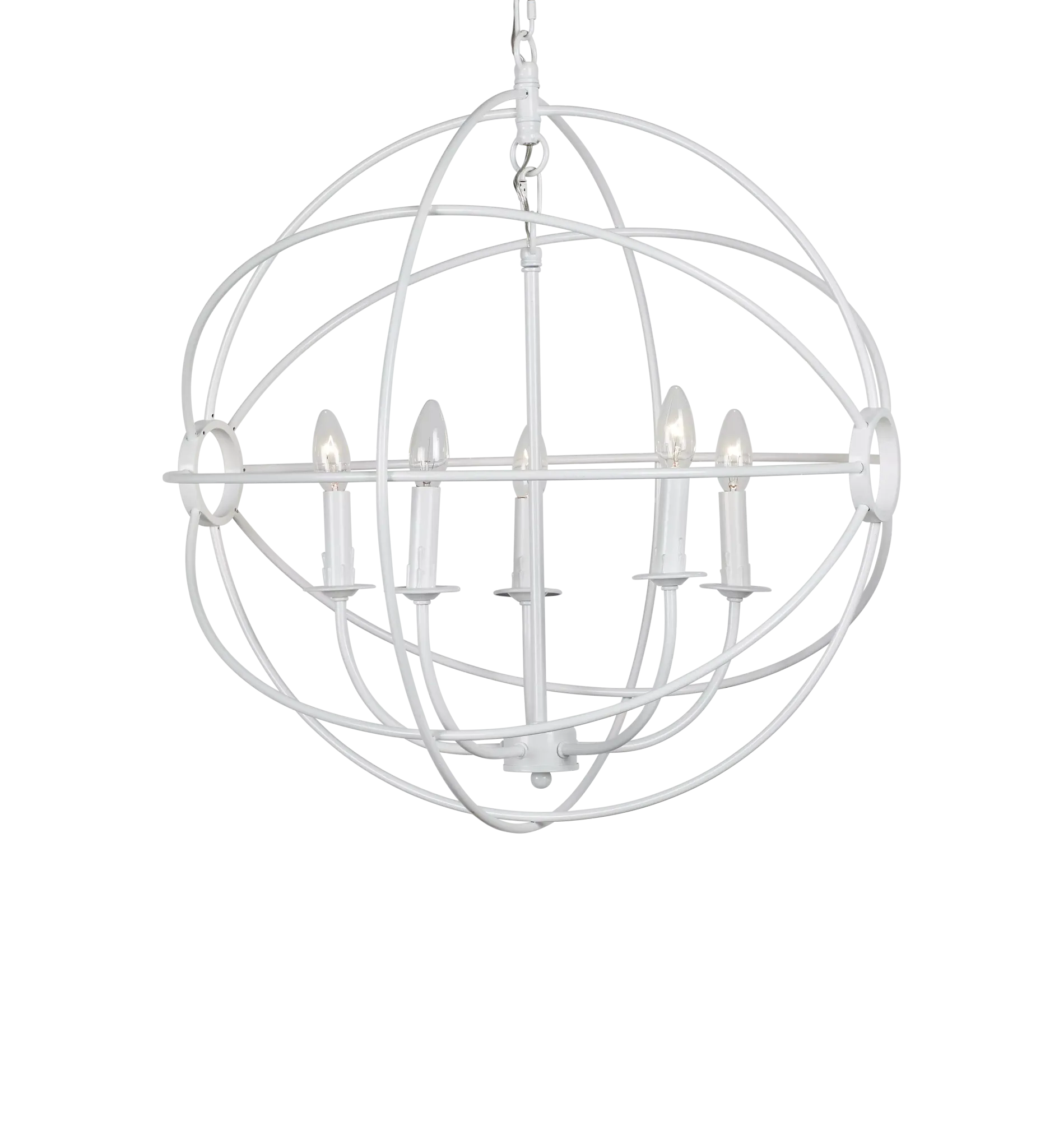 Arnav White Metal Chandelier