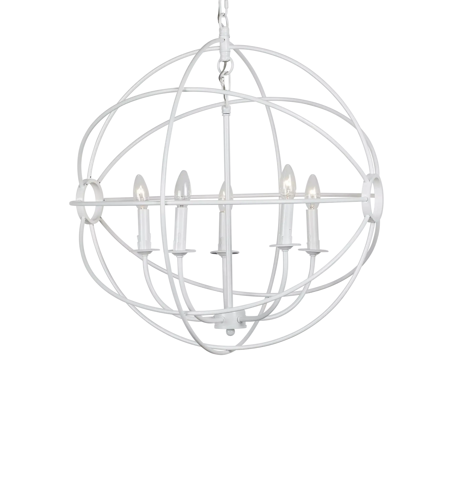 Arnav White Metal Chandelier Arnav White Metal Chandelier