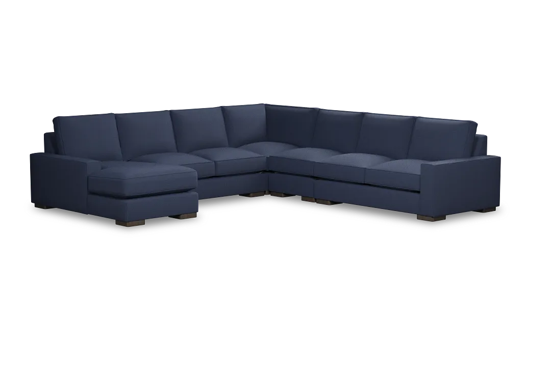 Edgewater Peyton Dark Blue Large Left Chaise Sectional