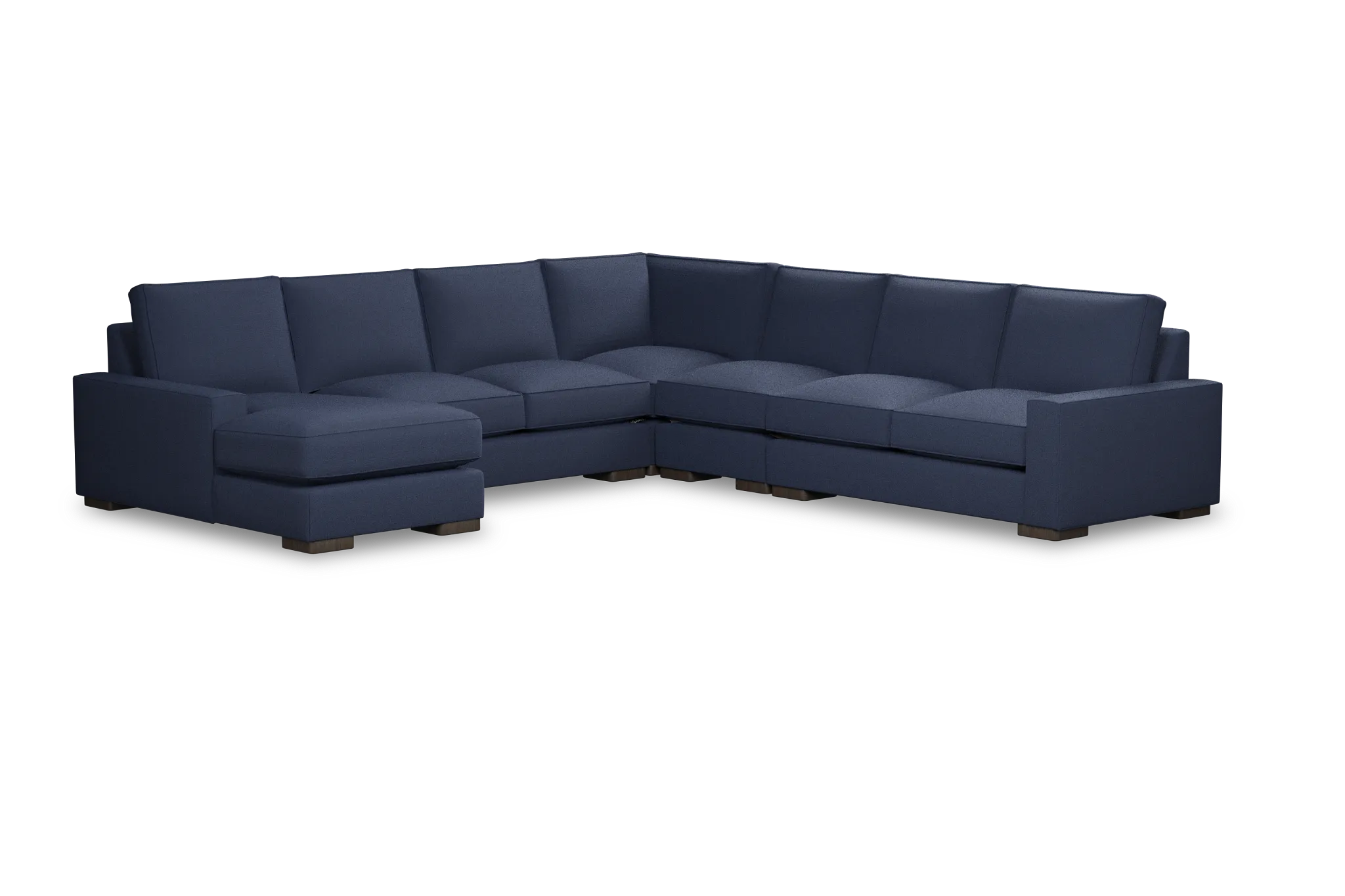 Edgewater Peyton Dark Blue Large Left Chaise Sectional