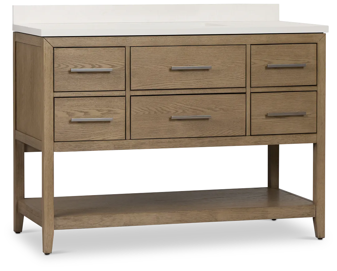 Alden Light Gray 48" Single Bathroom Vanity
