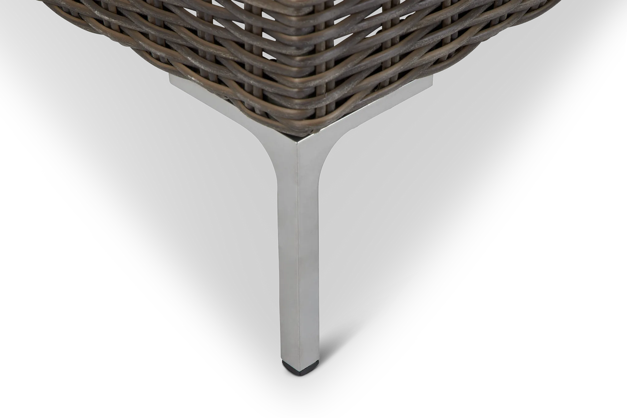 Tulum White Woven Two-arm Sectional